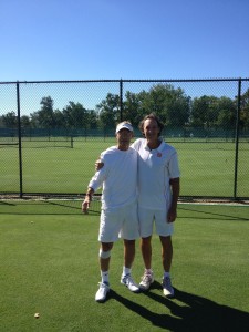 with doubles partner Charlie Hoeveler